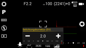 Belichtungskorrektur EV 
