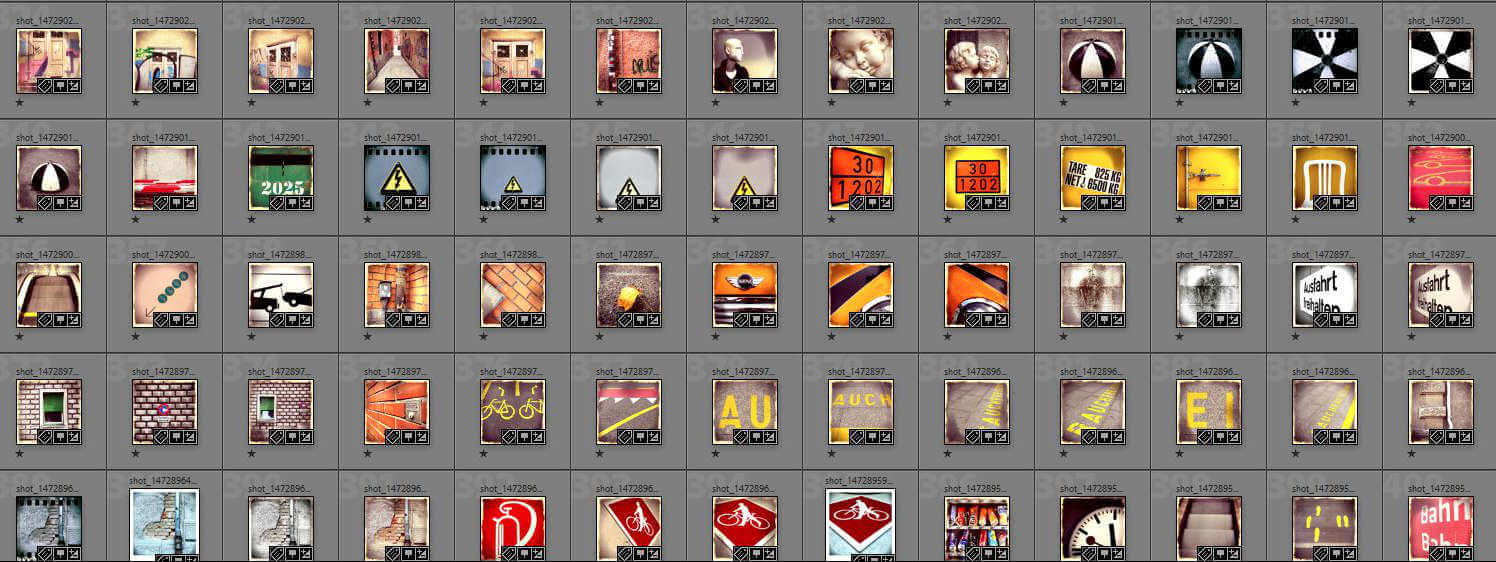Lightroom-BibliothekmitRetroCamera-Fotos