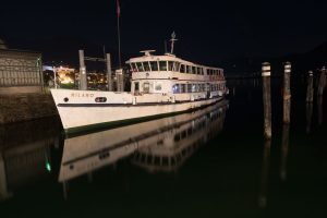 Schiff im Hafen von Locarno - Originalbild
