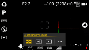 Anleitung Camera FV 5 App Belichtungsmessung
