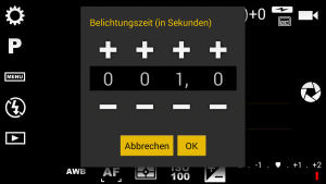 Anleitung Camera FV 5 App - Langzeitbelichtung