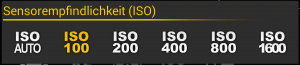 ISO-Einstellung im Camera App Camera FV-5