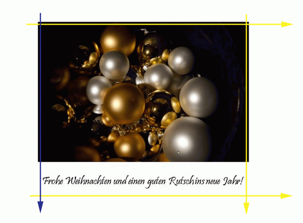 Schnittrichtung Geschenkkarten