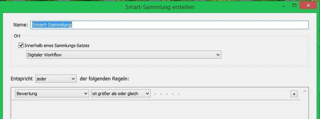 Smart-Sammlung erstellen