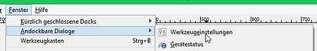 Werkzeugeinstellungen in GIMP öffnen