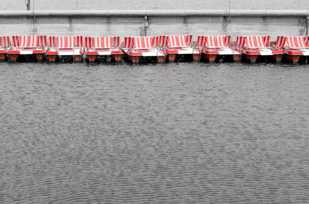Treetboot am Hafen von Rorschach