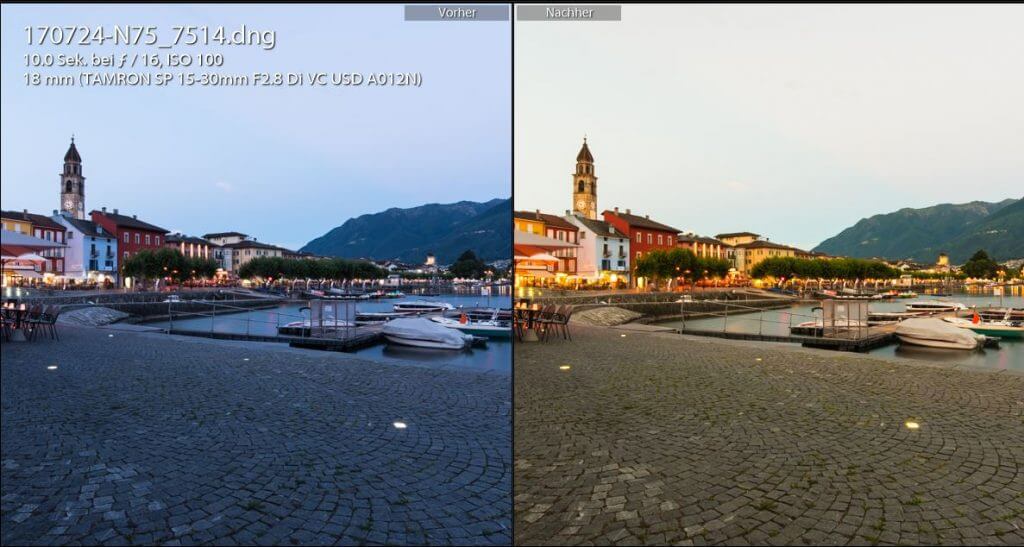 Bildvergleich Lightroom Farben optimieren