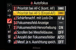 Fokusfalle einrichten - AF-S