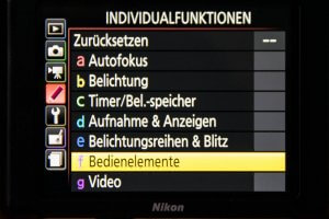 Fokusfalle einrichten - Individualfunktionen
