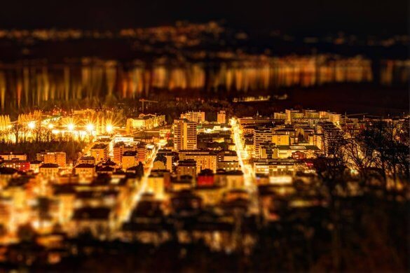 Tilt-Shift-Effekt Locarno by Night