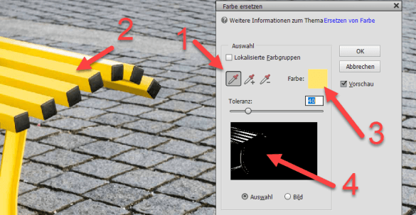 Farben ersetzen in Photoshop Elements 2