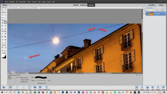 Sensorflecken entfernen mit Photoshop Elements