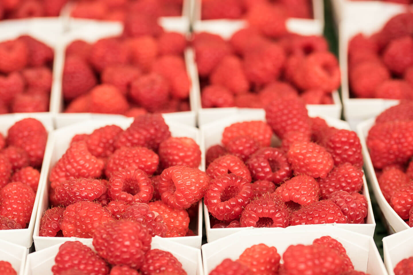Himbeeren am Markt