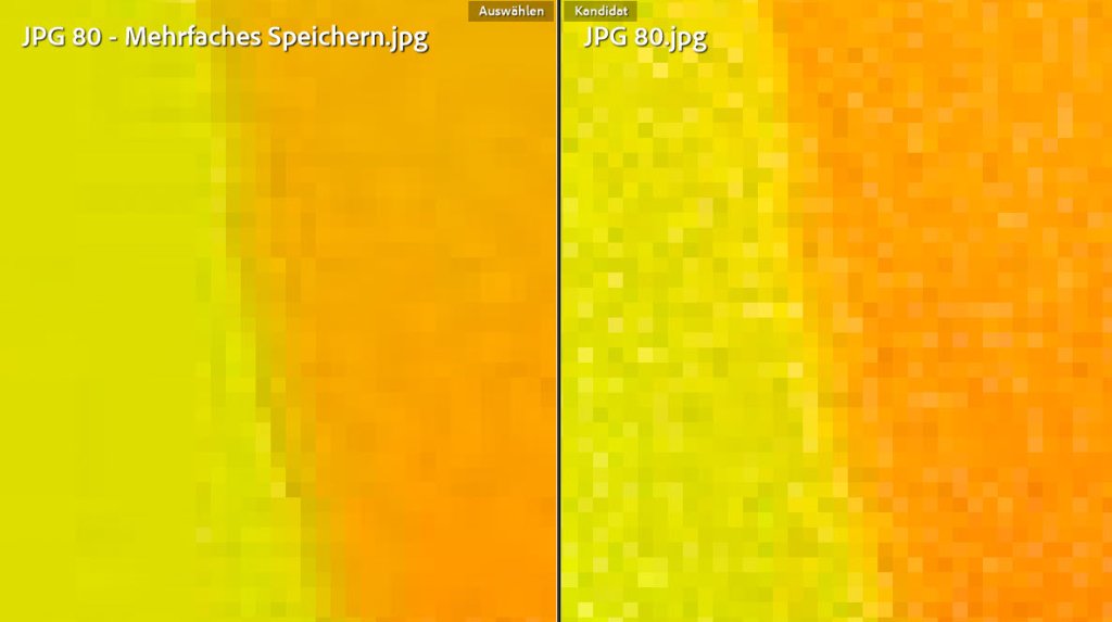 JPG Format 80 mehrfaches Speichern