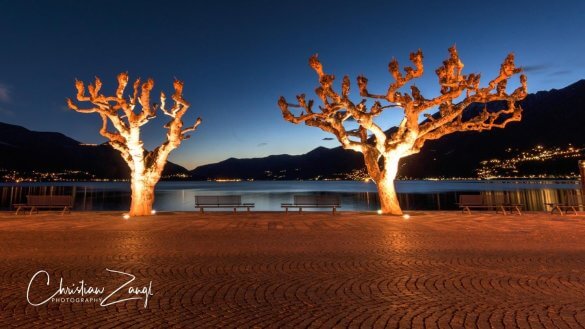 Piazza Ascona by night