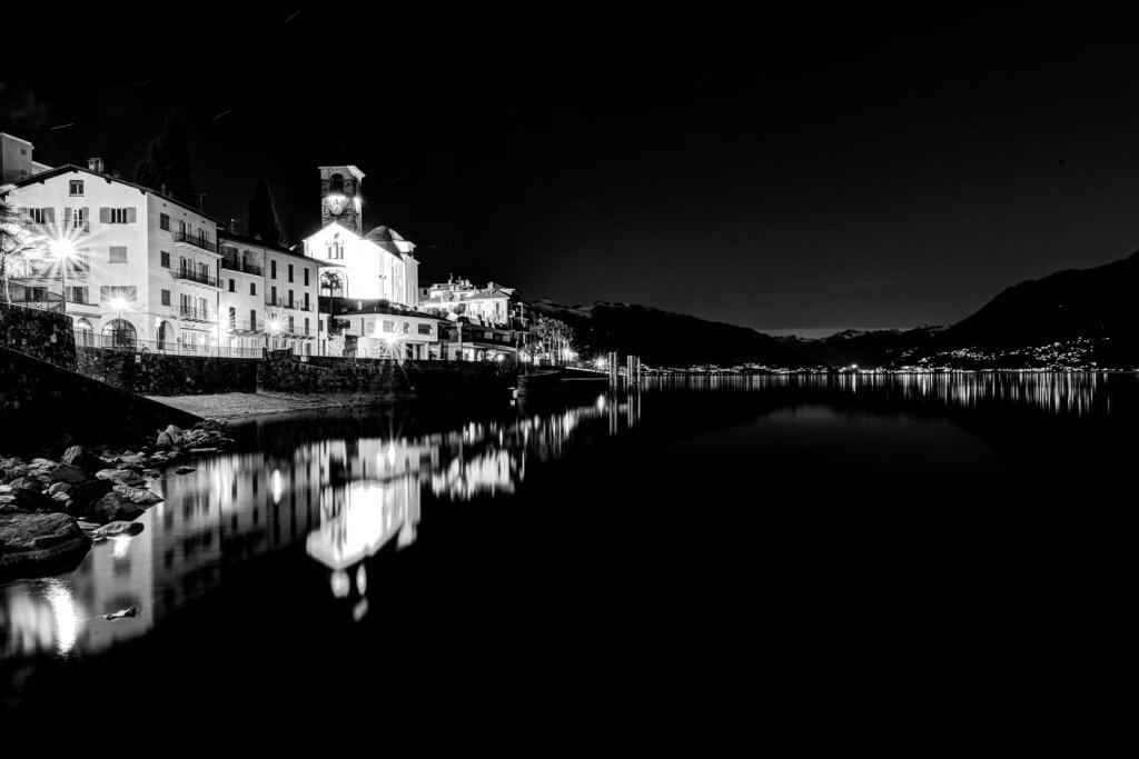 Nachtaufnahme Brissago am Lago Maggiore