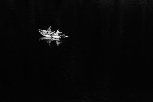 Fischerboot Davosersee - Low-Key Aufnahme