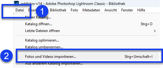 Lightroom – Fotos und Videos importieren Fotos und Videos in Lightroom importieren