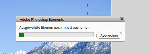 Bild wird in Photoshop Elements zusammengesetzt