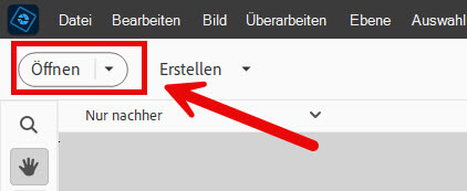 Bilder in Photoshop Elements laden
