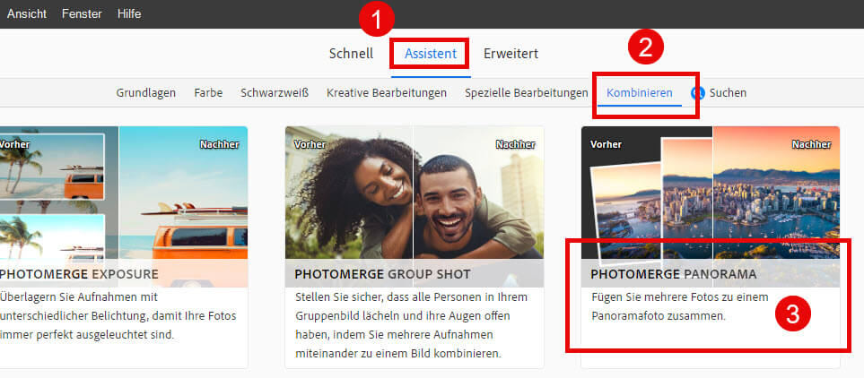 Photoshop Elements Assistent starten