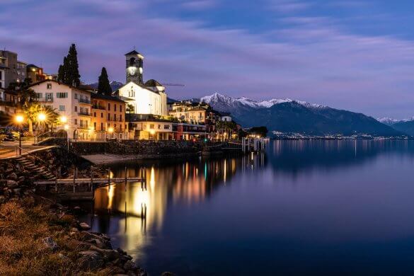 Brissago am Lago Maggiore Nachtaufnahmen