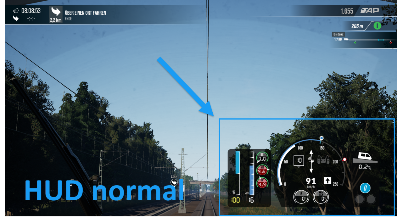 HUD in Train Sim World wechseln - Anzeige im Spiel anpassen