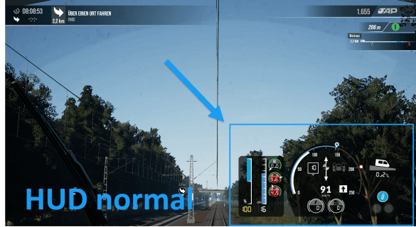 HUD in Train Sim World wechseln normal