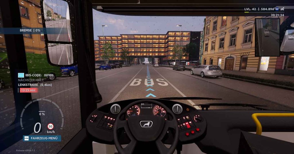 City Transport Simulator 2026 – Bus in Tramau bei Dämmerung Busfahrt in der blauen Stunde im City Transport Simulator 2026