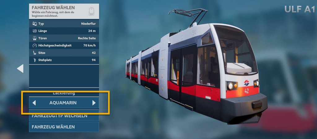 Lackierung für Busse und Trams festlegen Fahrzeugfarbe im City Transport Simulator 2026 ändern