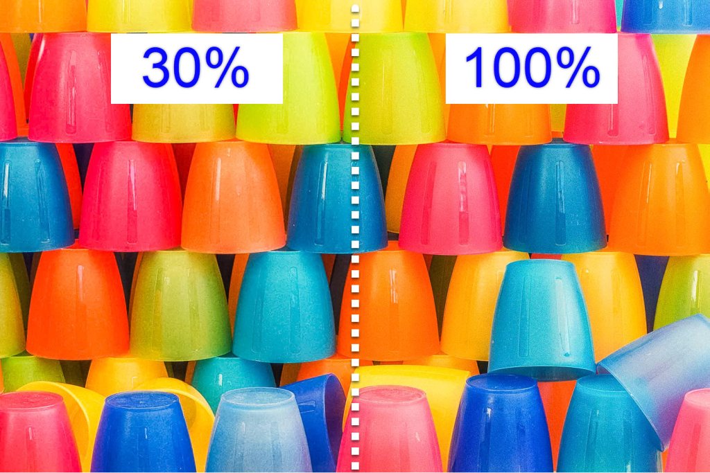 JPG Komprimierung 30% kaum sichtbar