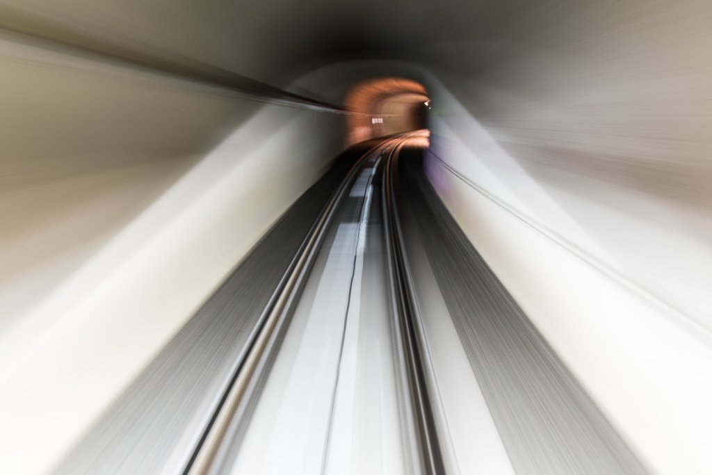 aus fahrendem Fahrzeug
