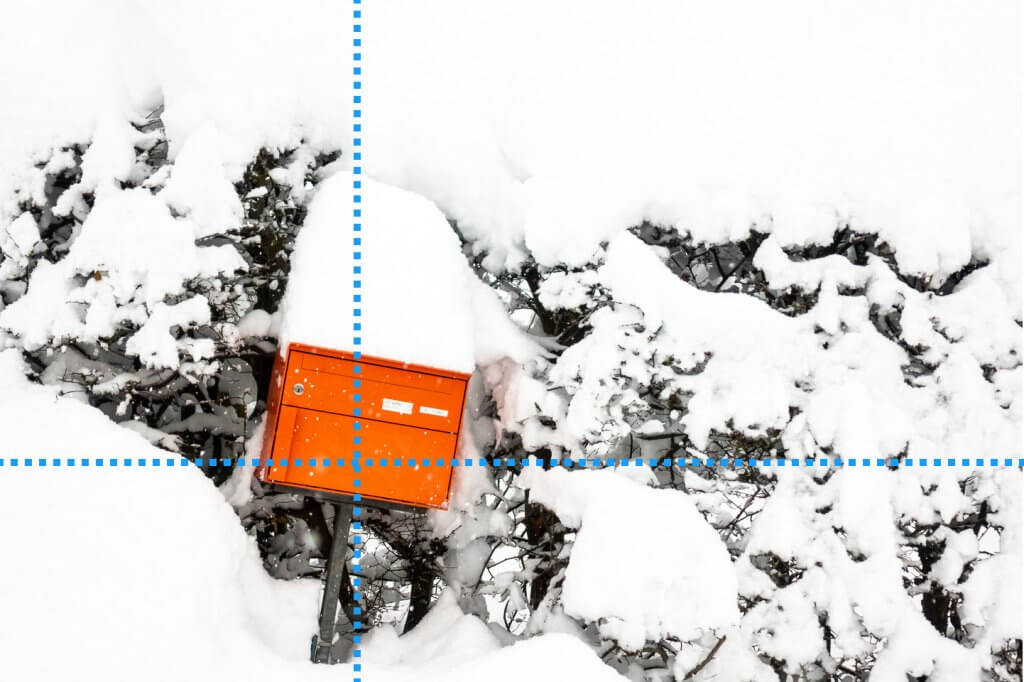 Beispiel Motiv im Goldenen Schnitt positionieren Erklärung