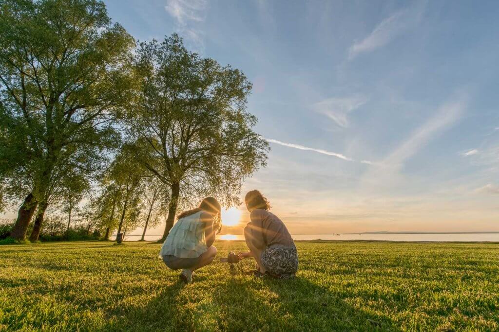Sonnenuntergang mit farbenfroher Stimmung