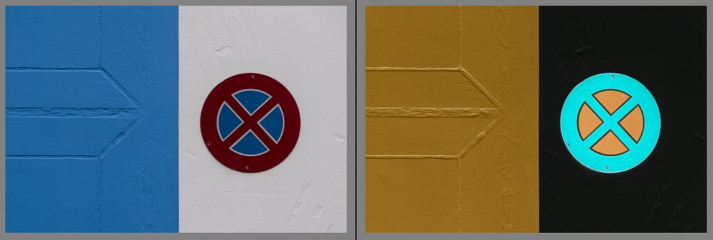 Farbumkehr und Komplementärfarben im Negativbild Komplementärfarben im Negativ-Effekt mit dem Smartphone